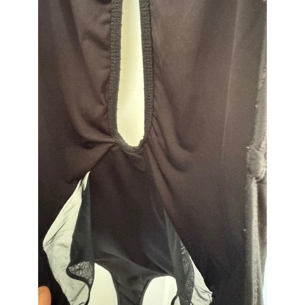 Beach Riot Marisa black‎ mesh detail one piece swimsuit size medium